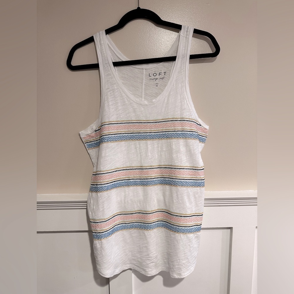 Loft embroidered tank
